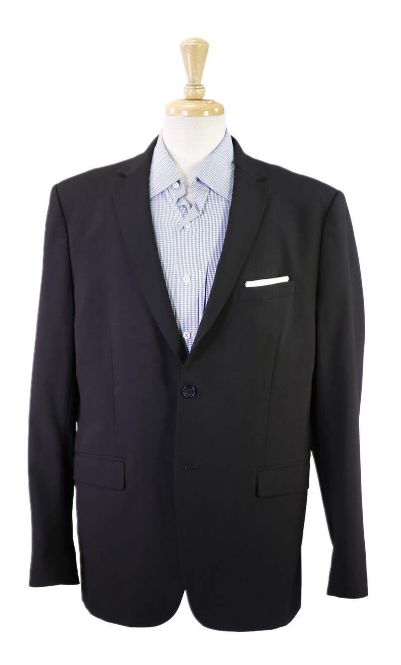 Theory Solid Black Wool Stretch Slim Fit Blazer Jacket Mens 44R